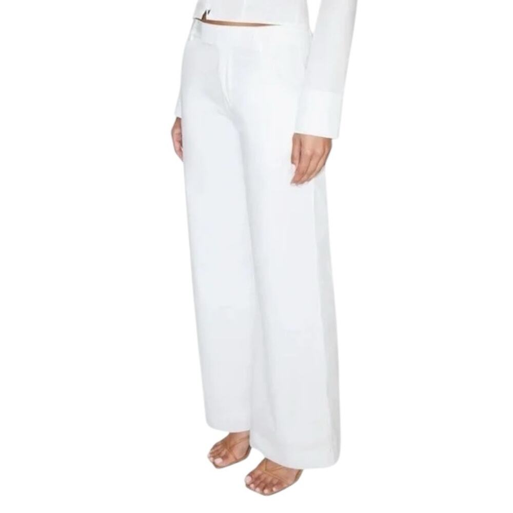 KHY Poplin Low Rise Trouser Pant White Size 6